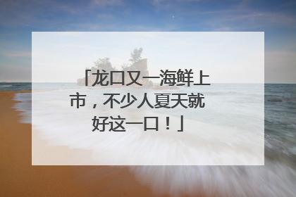 龙口又一海鲜上市，不少人夏天就好这一口！