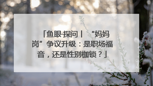 鱼眼·探问丨 “妈妈岗”争议升级：是职场福音，还是性别枷锁？