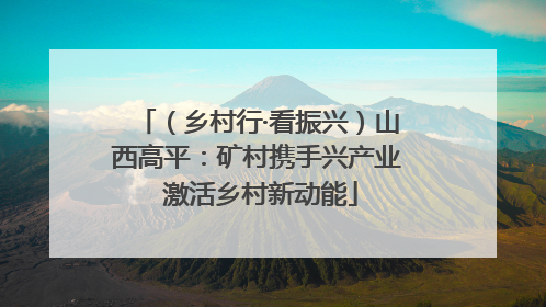 （乡村行·看振兴）山西高平：矿村携手兴产业 激活乡村新动能