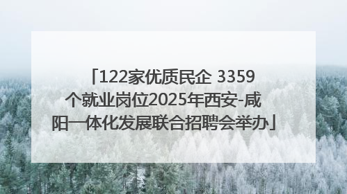 122家优质民企 3359个就业岗位2025年西安-咸阳一体化发展联合招聘会举办