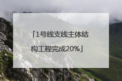 1号线支线主体结构工程完成20%