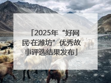 2025年“好网民·在潍坊”优秀故事评选结果发布