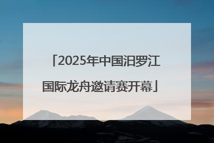 2025年中国汨罗江国际龙舟邀请赛开幕
