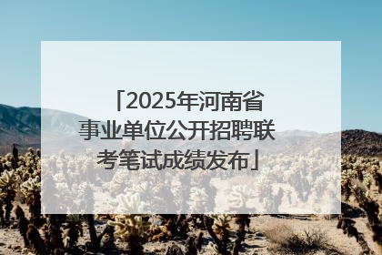 2025年河南省事业单位公开招聘联考笔试成绩发布