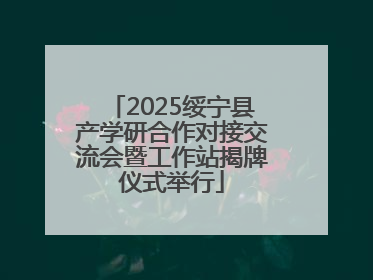 2025绥宁县产学研合作对接交流会暨工作站揭牌仪式举行