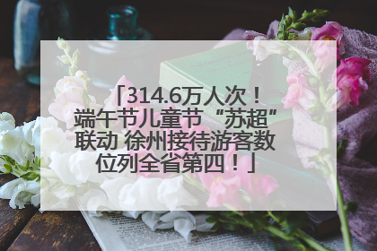 314.6万人次！端午节儿童节“苏超”联动 徐州接待游客数位列全省第四！