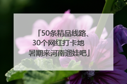 50条精品线路、30个网红打卡地 暑期来河南遛娃吧