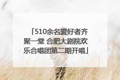 510余名爱好者齐聚一堂 合肥大剧院欢乐合唱团第二期开唱