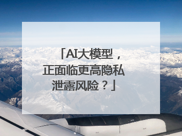 AI大模型，正面临更高隐私泄露风险？